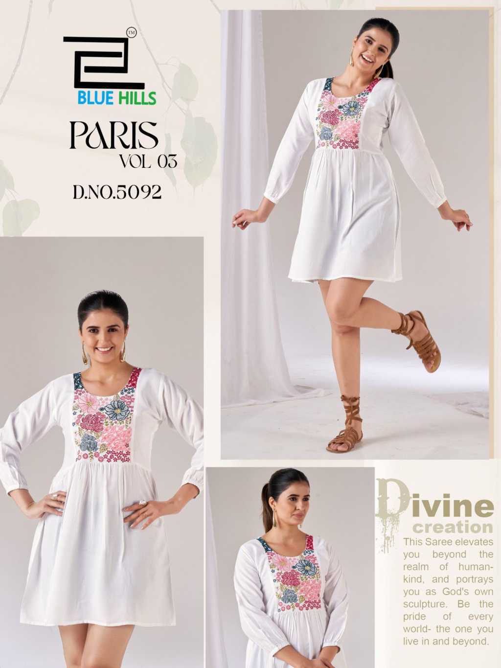 Blue Hills Paris Vol 3 Rayon Kurti Catalog 3 Pcs (3) Blue Hills Paris Vol 3 Rayon Tops Catalog 4 Pcs - Image 4