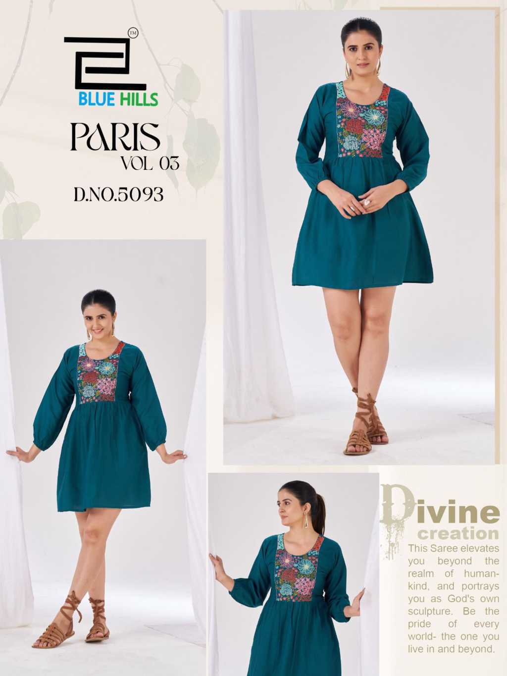 Blue Hills Paris Vol 3 Rayon Kurti Catalog 3 Pcs (4) Blue Hills Paris Vol 3 Rayon Tops Catalog 4 Pcs - Image 5