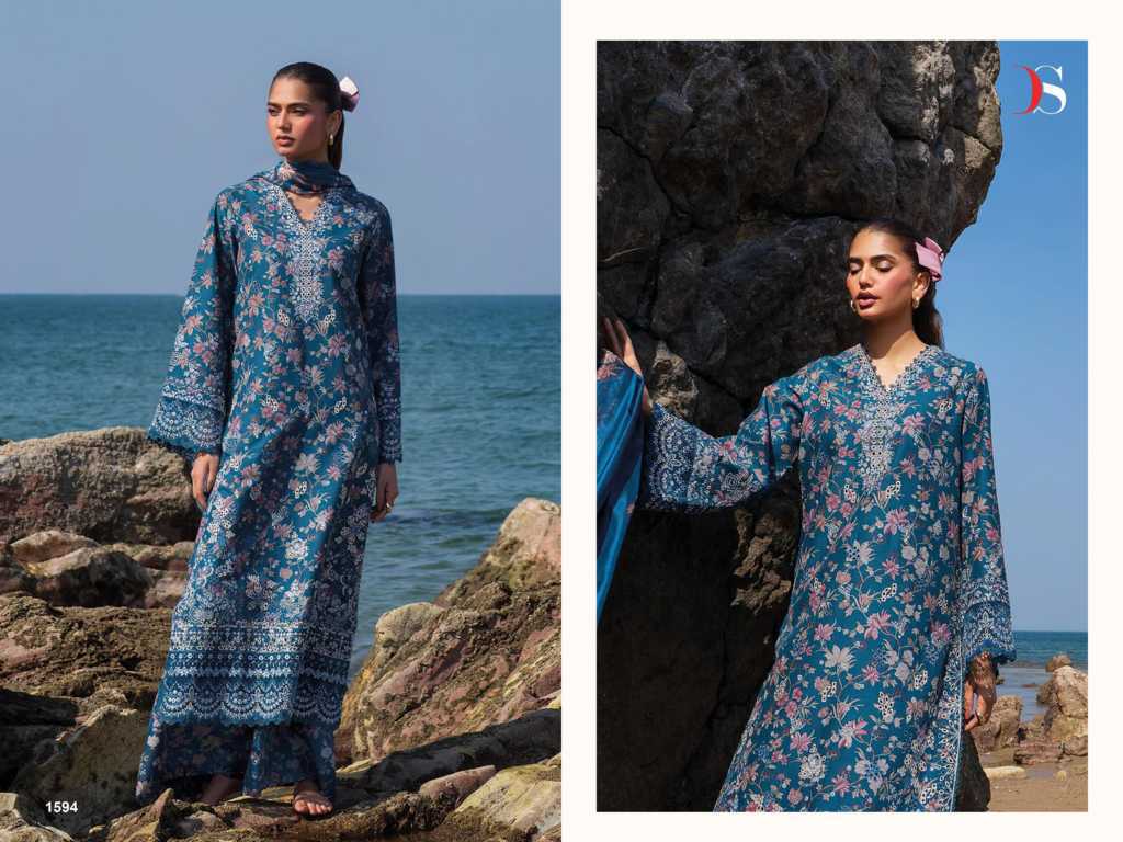 Deepsy Jade Premium Vol 3 Chiffon Cotton Salwar Suit Catalog 8 Pcs (8) Deepsy Jade Premium Vol 3 Chiffon Cotton Salwar Suit Catalog 8 Pcs - Image 9