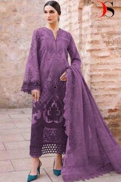 Deepsy Maria B Premium Embroidered 25 Vol 2 DN 1286 New Colour Chiffon Cotton Salwar Suit Catalog 4 Pcs