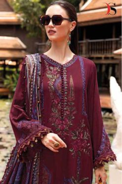 Deepsy Maria B Premium Embroidered Rayon Vol 5 Chiffon Cotton Salwar Suit Catalog 6 Pcs
