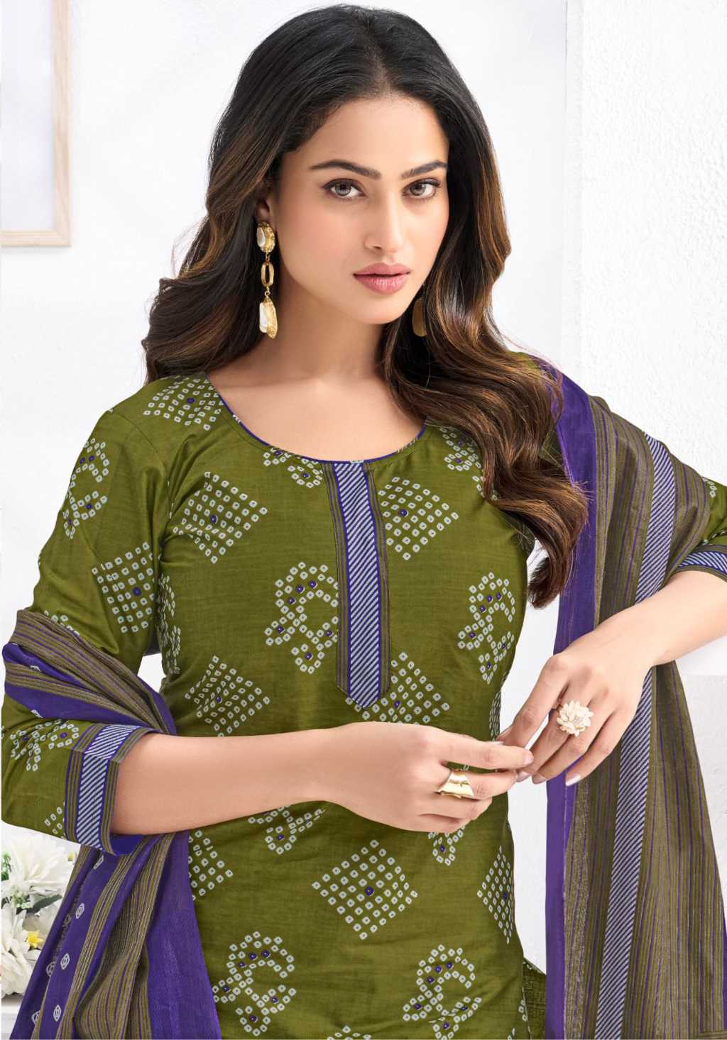 Miss World Choice Bandhani Special Vol 18 Cotton Salwar Suit Catalog 10 Pcs (12) Miss World Choice Bandhani Special Vol 18 Cotton Salwar Suit Catalog 10 Pcs - Image 13