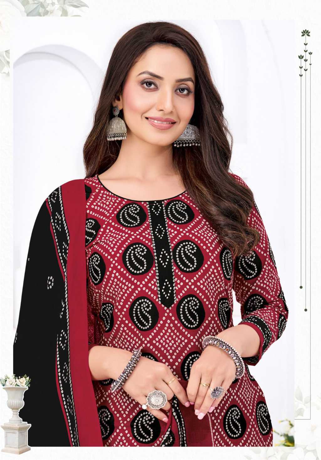 Miss World Choice Bandhani Special Vol 18 Cotton Salwar Suit Catalog 10 Pcs (16) Miss World Choice Bandhani Special Vol 18 Cotton Salwar Suit Catalog 10 Pcs - Image 17