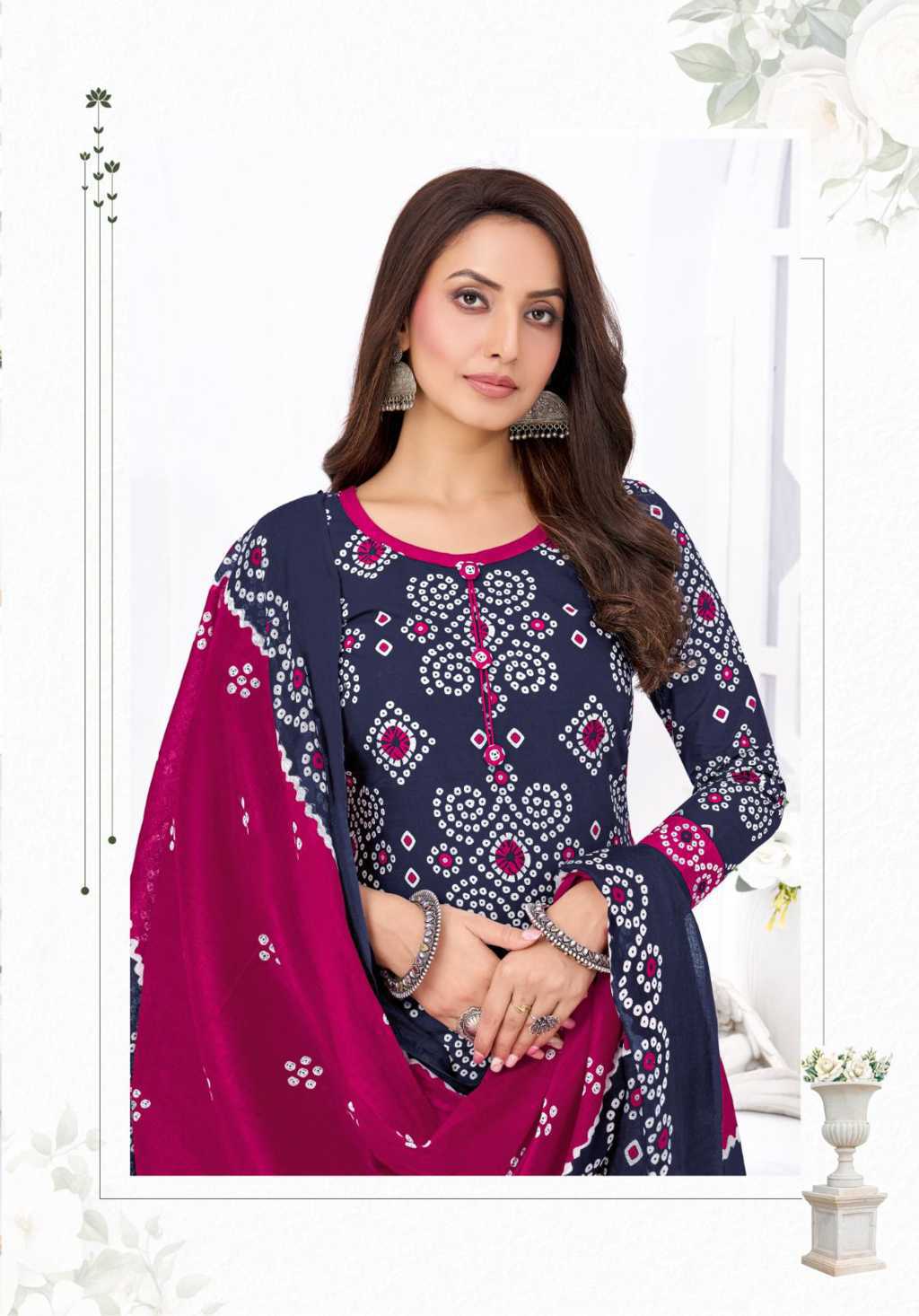 Miss World Choice Bandhani Special Vol 18 Cotton Salwar Suit Catalog 10 Pcs (2) Miss World Choice Bandhani Special Vol 18 Cotton Salwar Suit Catalog 10 Pcs - Image 3