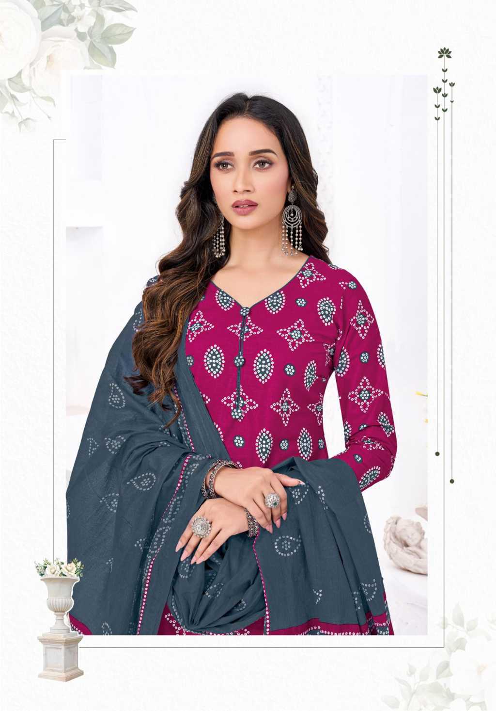 Miss World Choice Bandhani Special Vol 18 Cotton Salwar Suit Catalog 10 Pcs (6) Miss World Choice Bandhani Special Vol 18 Cotton Salwar Suit Catalog 10 Pcs - Image 7