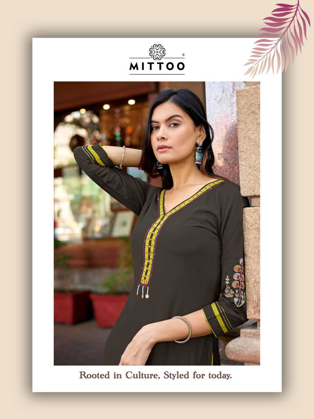 Mittoo Kalamay Kurti with Dupatta Bottom Rayon Catalog 6 Pcs (2) Mittoo Kalamay Kurti with Dupatta Bottom Rayon Catalog 6 Pcs - Image 3