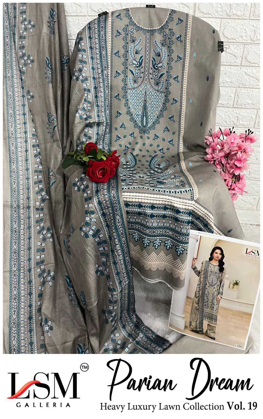 Parian Dream Heavy Luxury Lawn Collection Vol 19 Salwar Suit Catalog 6 Pcs (11) Parian Dream Heavy Luxury Lawn Collection Vol 19 Salwar Suit Catalog 6 Pcs - Image 12