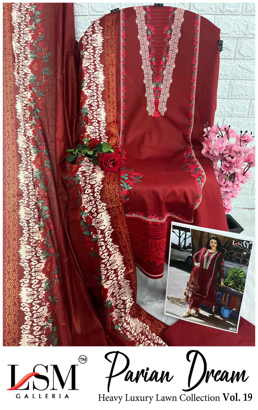 Parian Dream Heavy Luxury Lawn Collection Vol 19 Salwar Suit Catalog 6 Pcs (13) Parian Dream Heavy Luxury Lawn Collection Vol 19 Salwar Suit Catalog 6 Pcs - Image 14