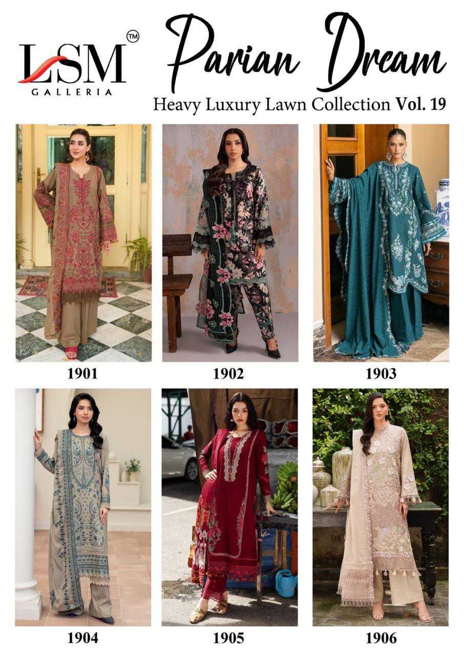 Parian Dream Heavy Luxury Lawn Collection Vol 19 Salwar Suit Catalog 6 Pcs (14) Parian Dream Heavy Luxury Lawn Collection Vol 19 Salwar Suit Catalog 6 Pcs - Image 15