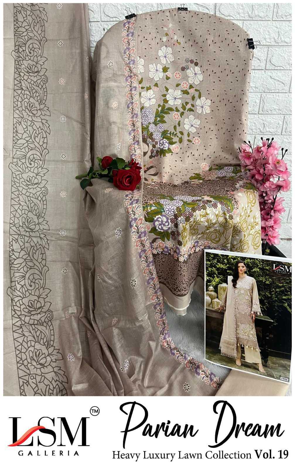 Parian Dream Heavy Luxury Lawn Collection Vol 19 Salwar Suit Catalog 6 Pcs (8) Parian Dream Heavy Luxury Lawn Collection Vol 19 Salwar Suit Catalog 6 Pcs - Image 9