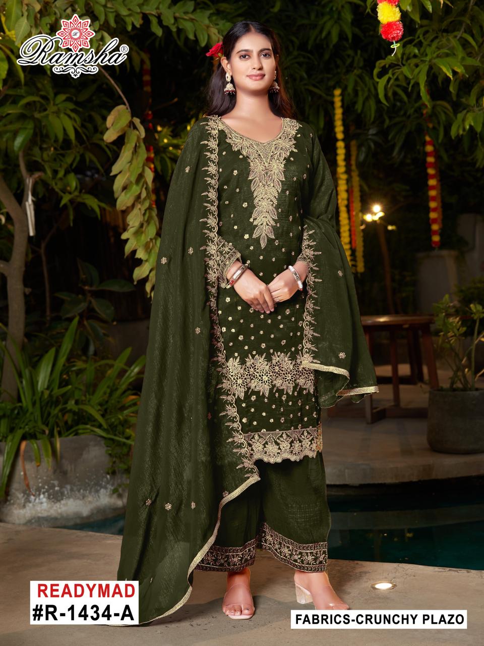 Ramsha R 1434 NX Fancy Readymade Salwar Suit Catalog 4 Pcs (2) Ramsha R 1434 NX Fancy Readymade Salwar Suit Catalog 4 Pcs - Image 3