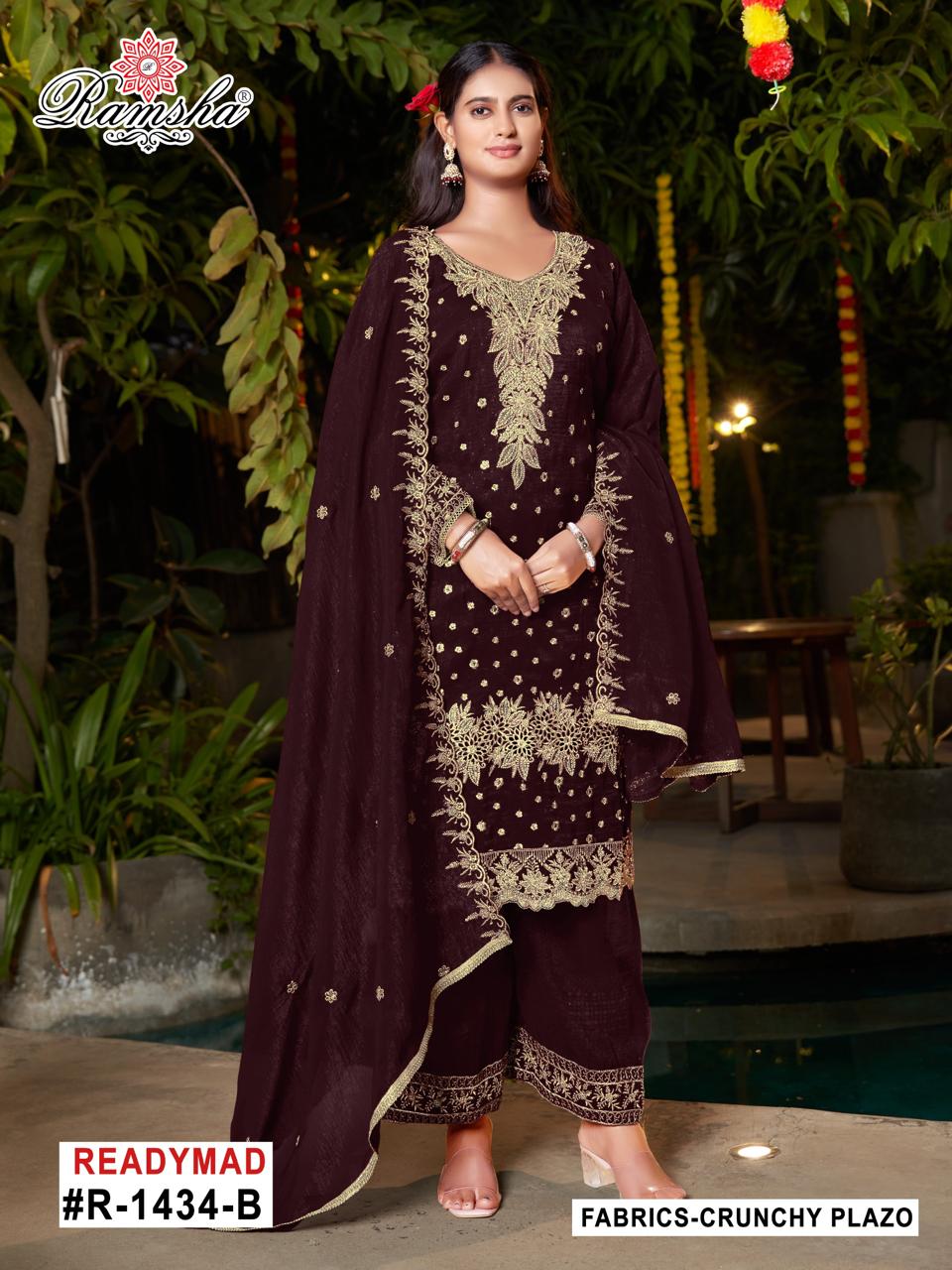 Ramsha R 1434 NX Fancy Readymade Salwar Suit Catalog 4 Pcs (3) Ramsha R 1434 NX Fancy Readymade Salwar Suit Catalog 4 Pcs - Image 4