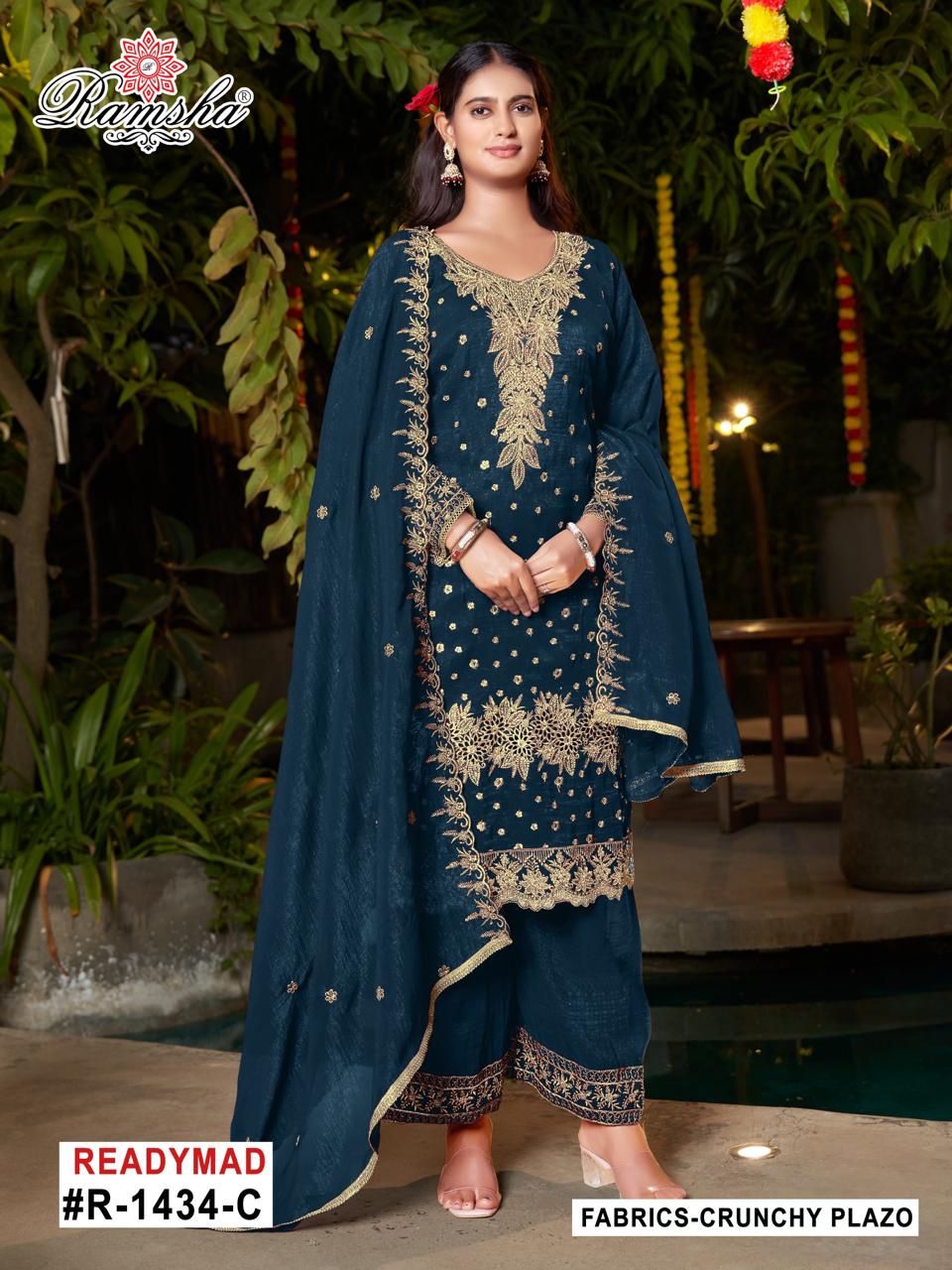 Ramsha R 1434 NX Fancy Readymade Salwar Suit Catalog 4 Pcs (4) Ramsha R 1434 NX Fancy Readymade Salwar Suit Catalog 4 Pcs - Image 5