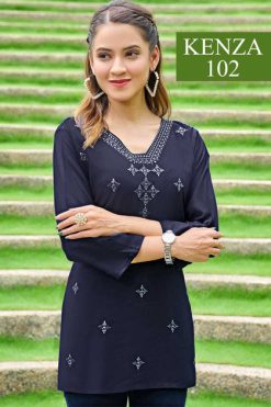 Rangmaya Kenza Tops Rayon Catalog 8 Pcs