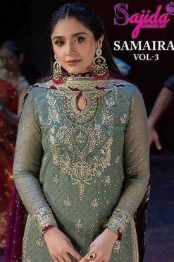 Sajida Samaira Vol 3 Georgette Salwar Suit Catalog 3 Pcs