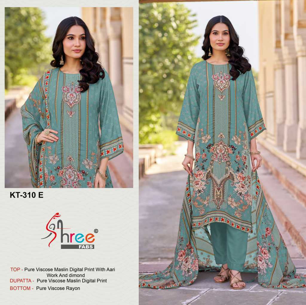 Shree Fabs KT 310 B-E Viscose Salwar Suit Catalog 4 Pcs (1) Shree Fabs KT 310 B-E Viscose Salwar Suit Catalog 4 Pcs - Image 2