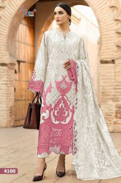 Shree Fabs Mariya B Premium Embroidered Vol 1 Cotton Salwar Suit Catalog 4 Pcs