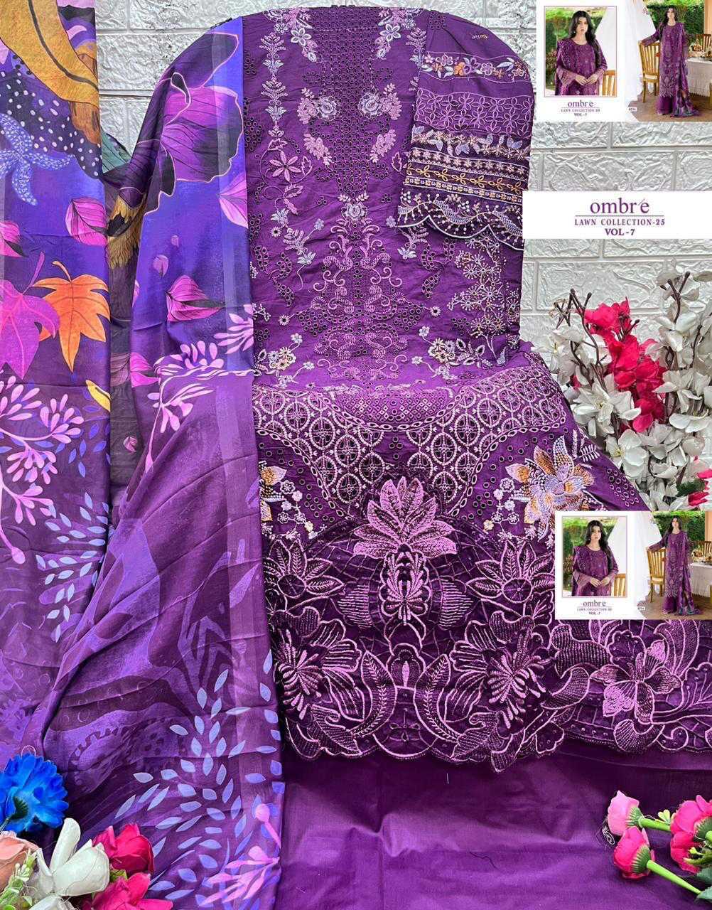 Shree Fabs Ombre Lawn Collection 25 Vol 7 Chiffon Cotton Salwar Suit Catalog 6 Pcs (12) Shree Fabs Ombre Lawn Collection 25 Vol 7 Chiffon Cotton Salwar Suit Catalog 6 Pcs - Image 13