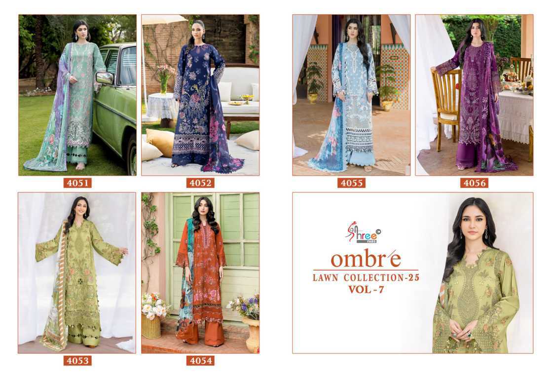 Shree Fabs Ombre Lawn Collection 25 Vol 7 Chiffon Cotton Salwar Suit Catalog 6 Pcs (15) Shree Fabs Ombre Lawn Collection 25 Vol 7 Chiffon Cotton Salwar Suit Catalog 6 Pcs - Image 16