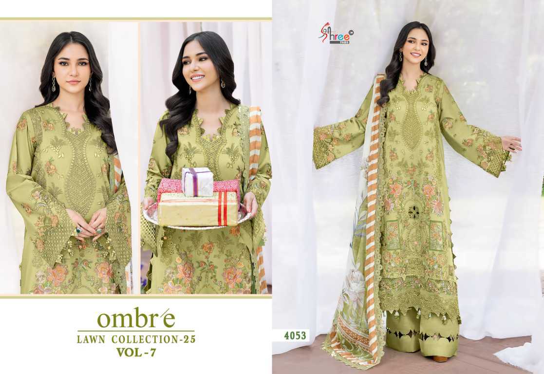 Shree Fabs Ombre Lawn Collection 25 Vol 7 Chiffon Cotton Salwar Suit Catalog 6 Pcs (5) Shree Fabs Ombre Lawn Collection 25 Vol 7 Chiffon Cotton Salwar Suit Catalog 6 Pcs - Image 6
