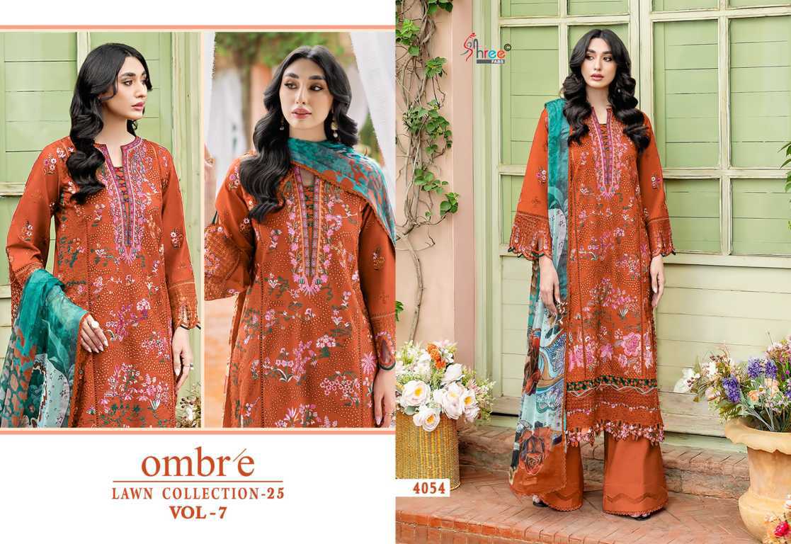 Shree Fabs Ombre Lawn Collection 25 Vol 7 Chiffon Cotton Salwar Suit Catalog 6 Pcs (6) Shree Fabs Ombre Lawn Collection 25 Vol 7 Chiffon Cotton Salwar Suit Catalog 6 Pcs - Image 7