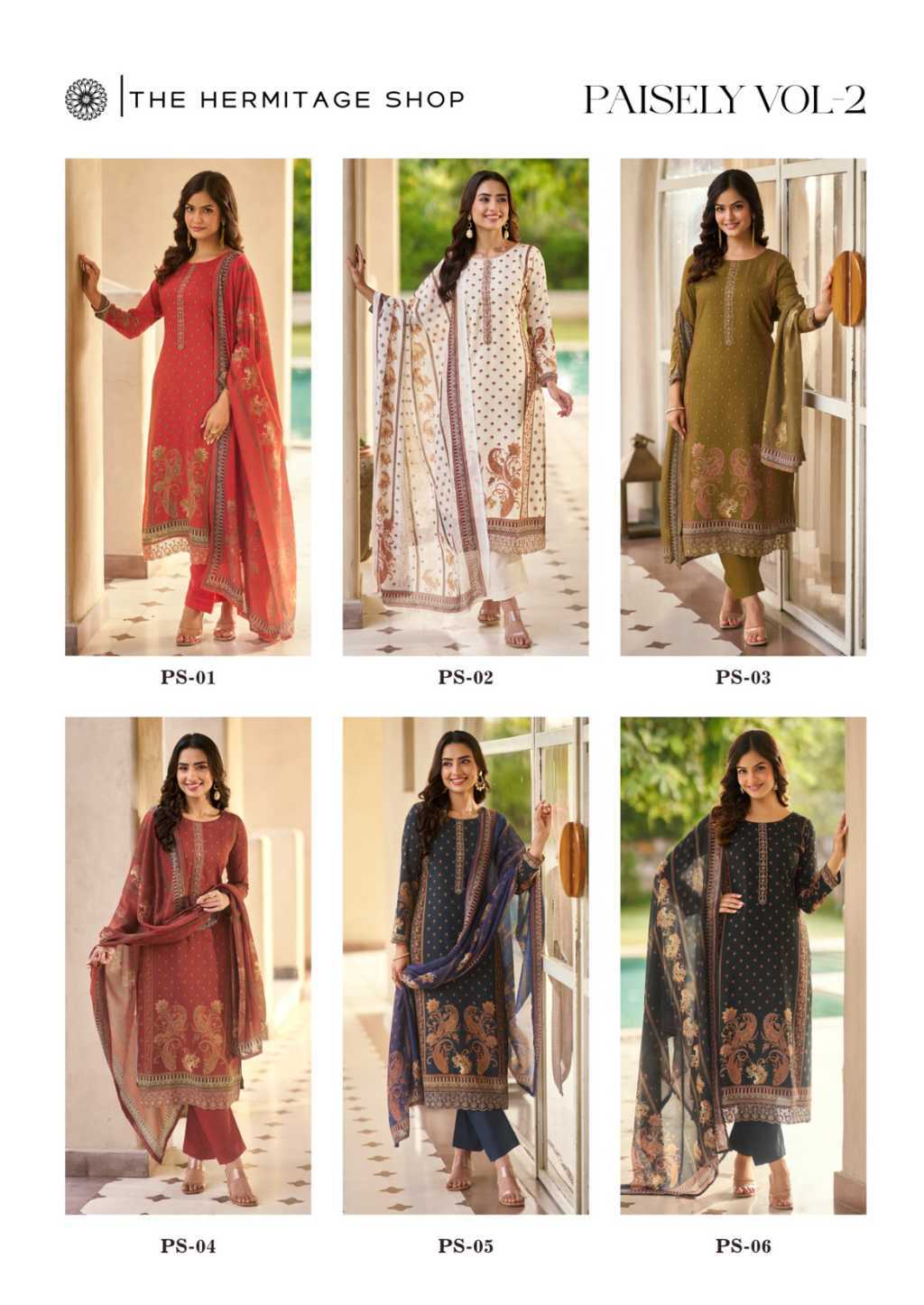 The Hermitage Shop Paisely Vol 2 Viscose Salwar Suit Catalog 6 Pcs (22) The Hermitage Shop Paisely Vol 2 Viscose Salwar Suit Catalog 6 Pcs - Image 23