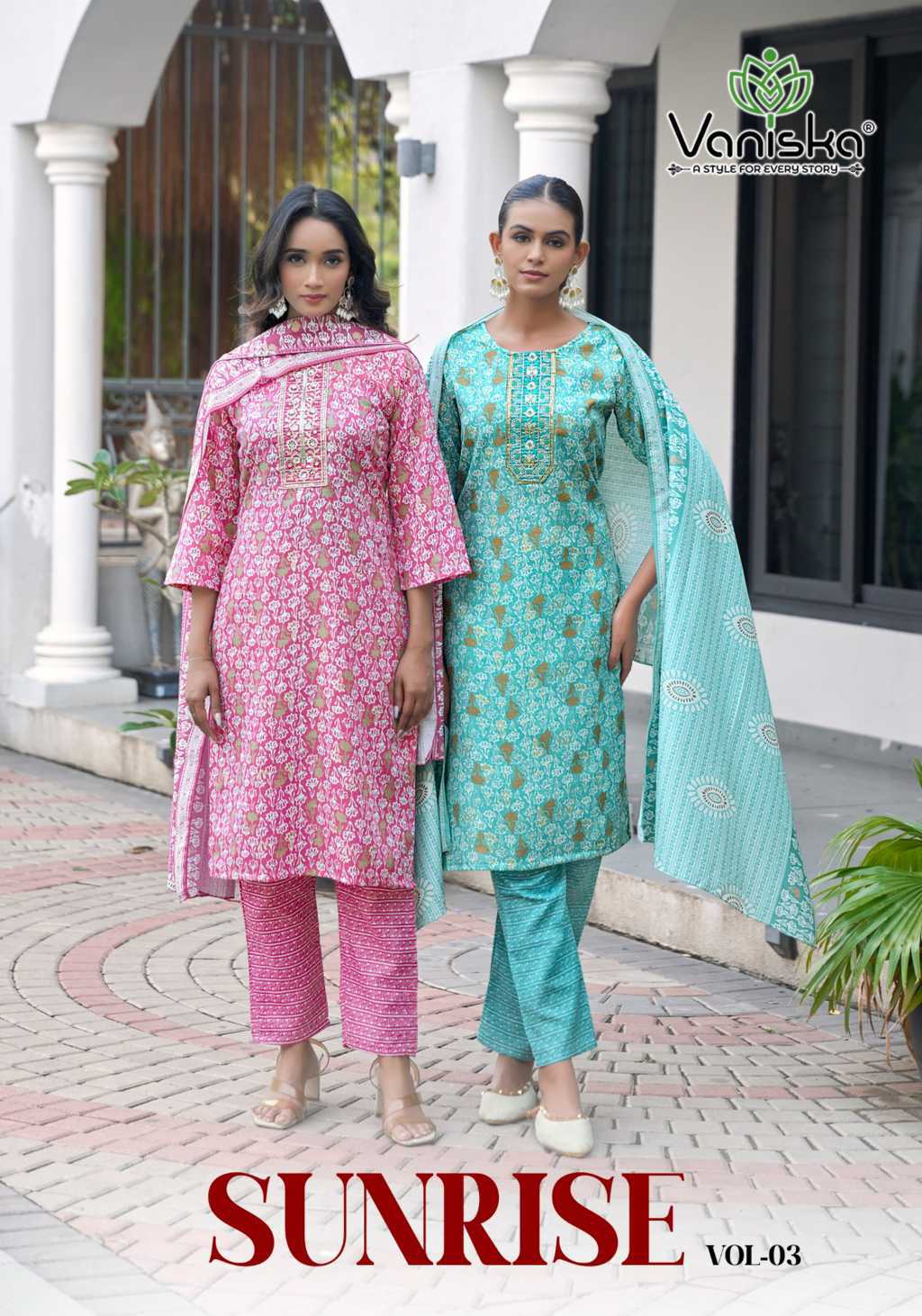 Vaniska Sunrise Vol 3 Kurti with Dupatta Bottom Fancy Catalog 8 Pcs (1) Vaniska Sunrise Vol 3 Kurti with Dupatta Bottom Fancy Catalog 8 Pcs - Image 2