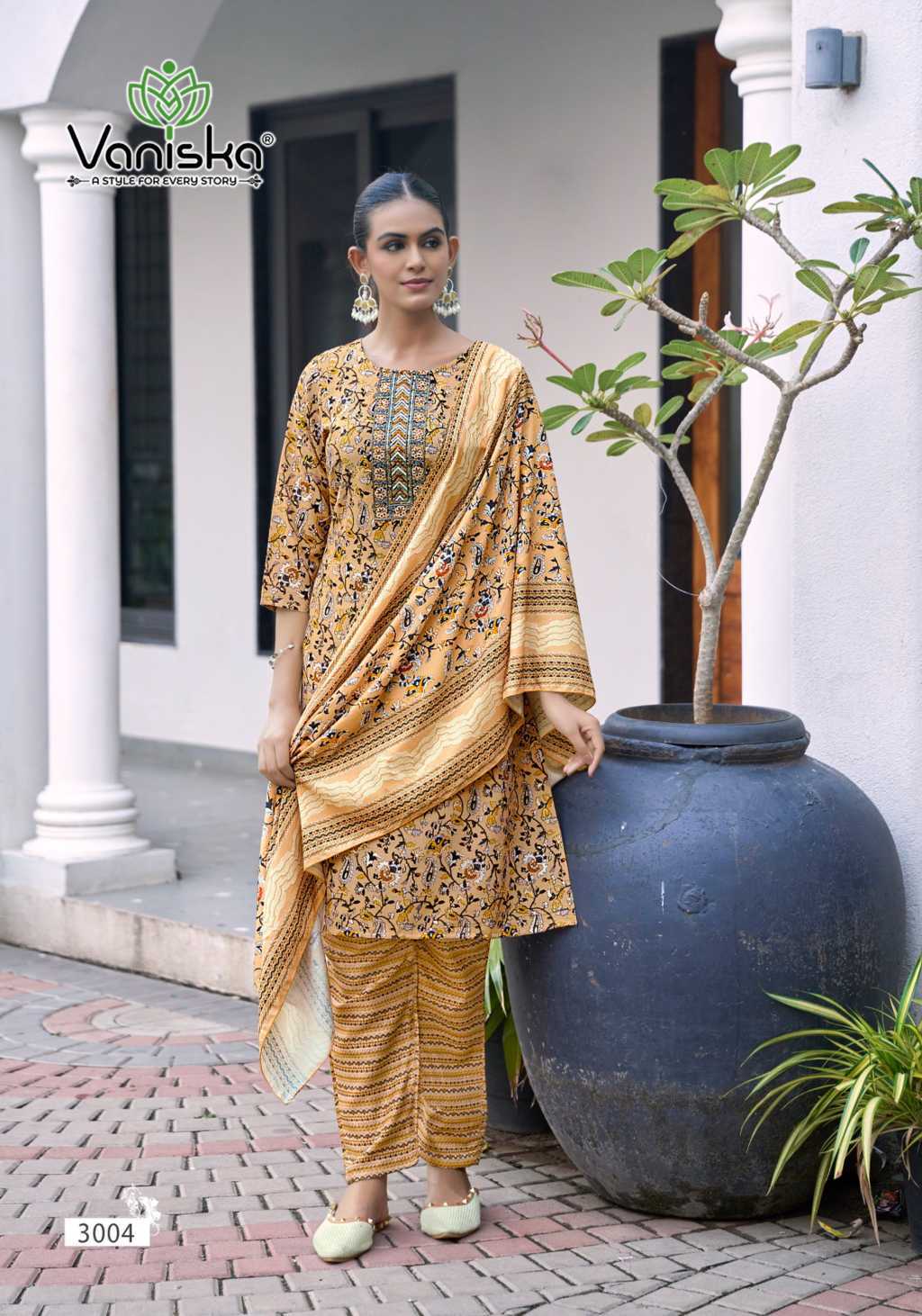 Vaniska Sunrise Vol 3 Kurti with Dupatta Bottom Fancy Catalog 8 Pcs (8) Vaniska Sunrise Vol 3 Kurti with Dupatta Bottom Fancy Catalog 8 Pcs - Image 9