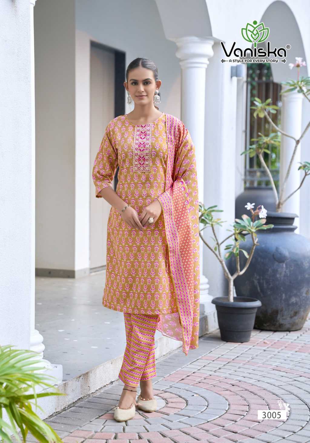 Vaniska Sunrise Vol 3 Kurti with Dupatta Bottom Fancy Catalog 8 Pcs (9) Vaniska Sunrise Vol 3 Kurti with Dupatta Bottom Fancy Catalog 8 Pcs - Image 10