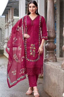 Wooglee Poorvika Kurti with Dupatta Bottom Chanderi Catalog 5 Pcs