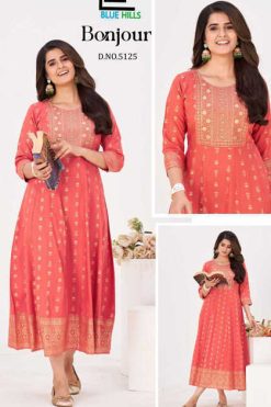 Blue Hills Bonjour Rayon Kurti Catalog 6 Pcs