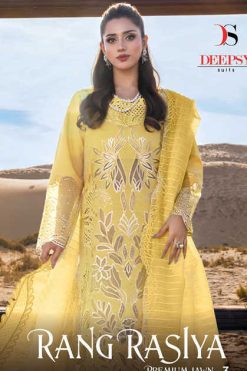 Deepsy Rang Rasiya Premium Lawn Vol 3 Cotton Salwar Suit Catalog 6 Pcs