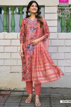 Diya Trends Kanika Vol 1 by Kajal Style Fancy Kurti with Dupatta Bottom Catalog 8 Pcs