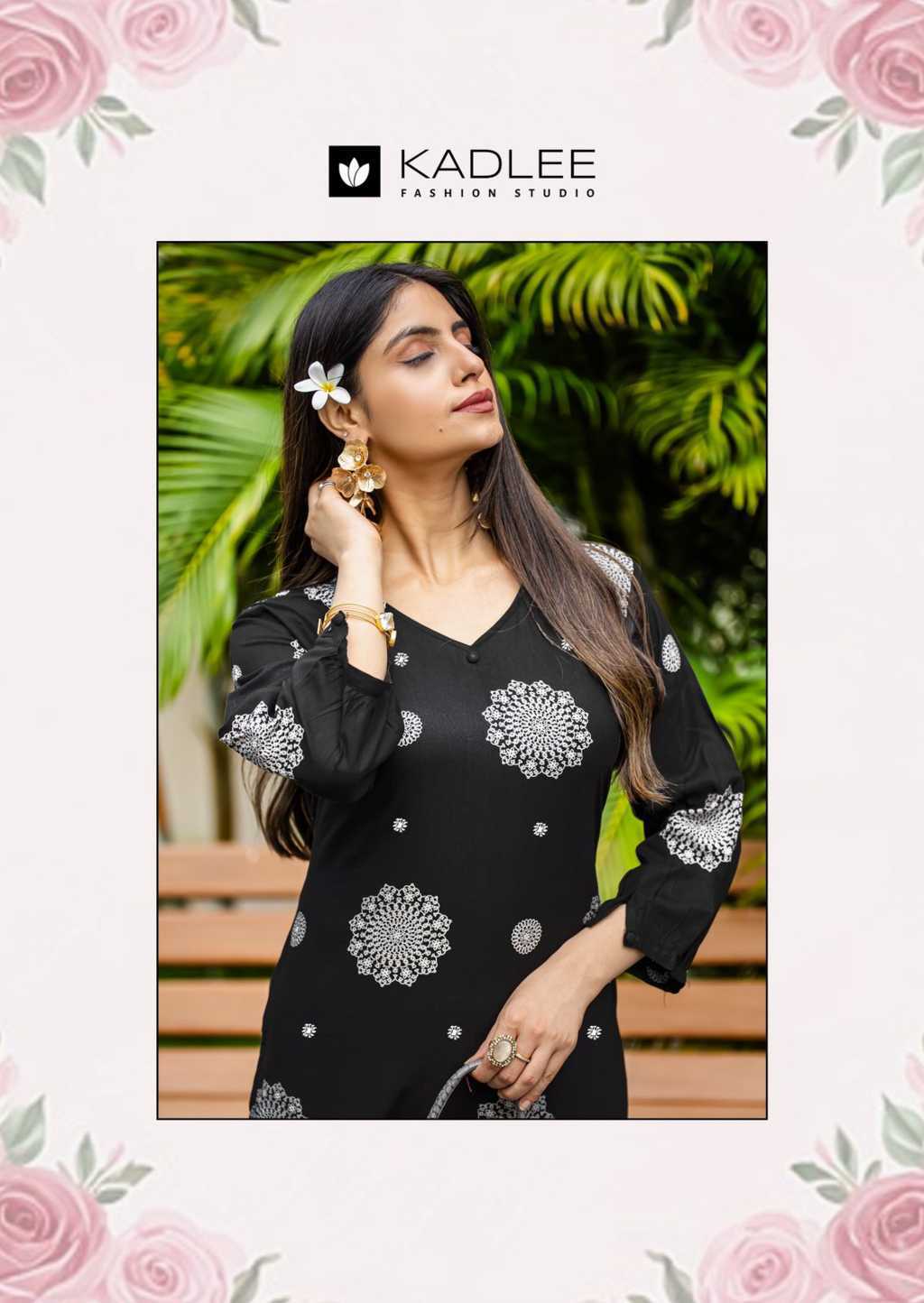 Kadlee Majestica Rayon Kurti with Bottom Catalog 5 Pcs (3) Kadlee Majestica Rayon Kurti with Bottom Catalog 5 Pcs - Image 4