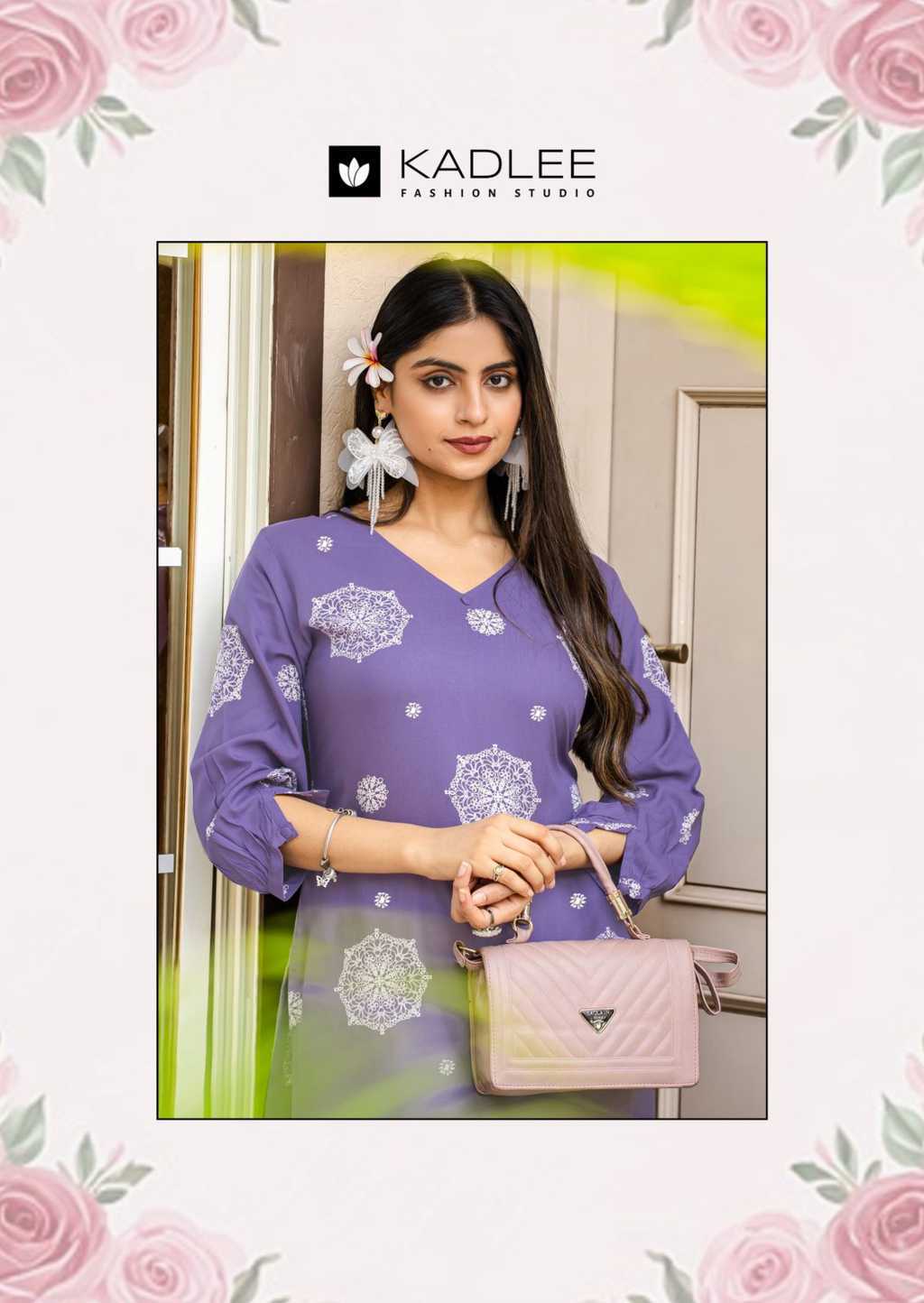 Kadlee Majestica Rayon Kurti with Bottom Catalog 5 Pcs (5) Kadlee Majestica Rayon Kurti with Bottom Catalog 5 Pcs - Image 6