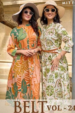 Mittoo Belt Vol 24 Rayon Kurti Catalog 6 Pcs