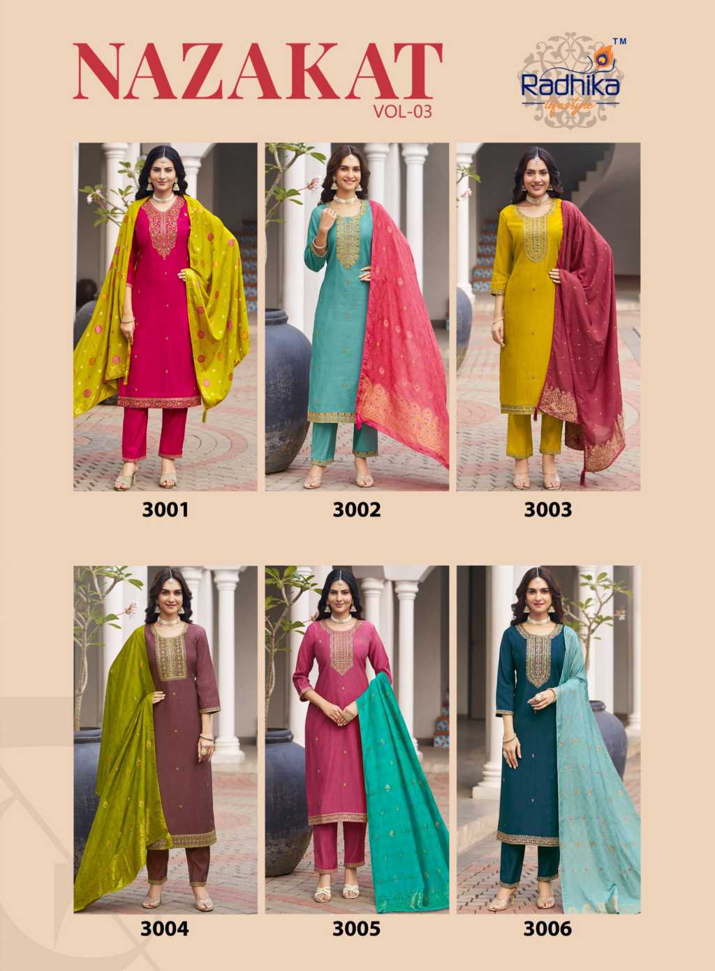 Radhika Nazakat Vol 3 Kurti with Dupatta Bottom Silk Catalog 6 Pcs (15) Radhika Nazakat Vol 3 Kurti with Dupatta Bottom Silk Catalog 6 Pcs - Image 16