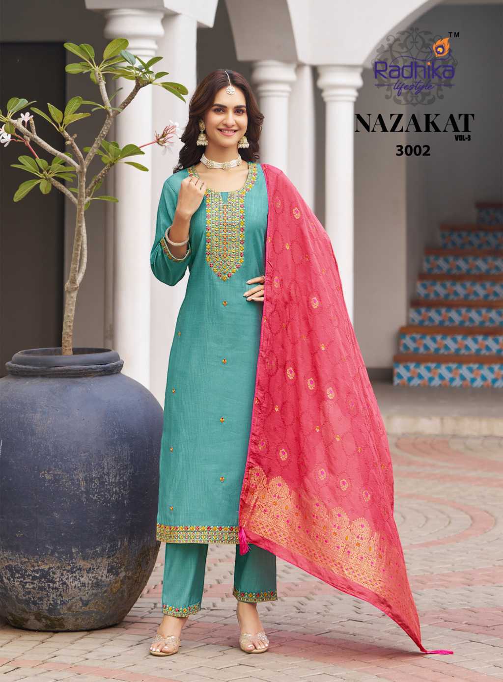 Radhika Nazakat Vol 3 Kurti with Dupatta Bottom Silk Catalog 6 Pcs (9) Radhika Nazakat Vol 3 Kurti with Dupatta Bottom Silk Catalog 6 Pcs - Image 10