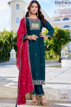 Radhika Rangat Vol 6 Kurti with Dupatta Bottom Silk Catalog 6 Pcs