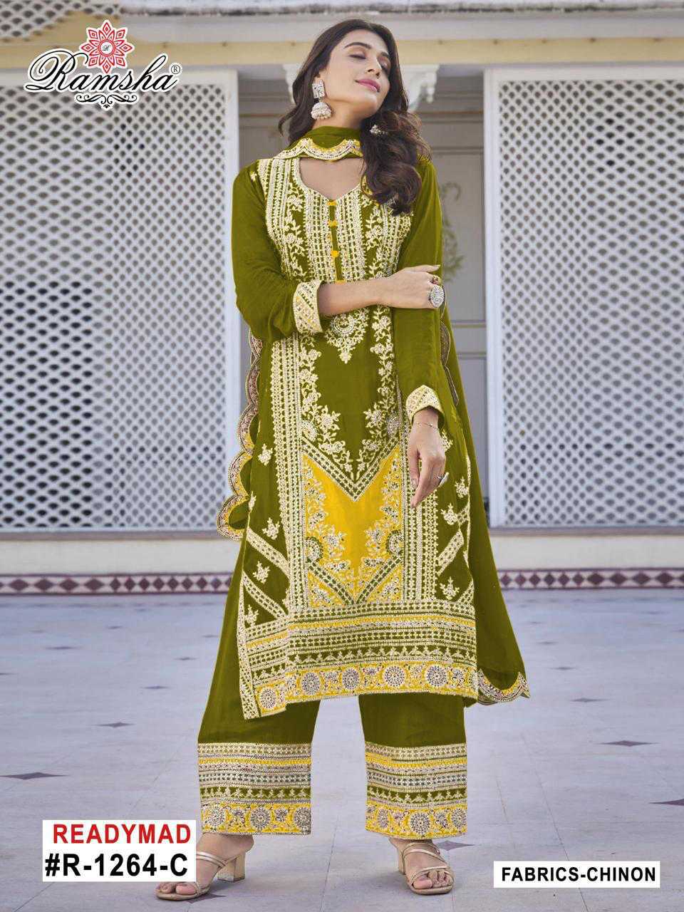 Ramsha R 1264 NX A-D Chinon Readymade Salwar Suit Catalog 4 Pcs (2) Ramsha R 1264 NX A-D Chinon Readymade Salwar Suit Catalog 4 Pcs - Image 3