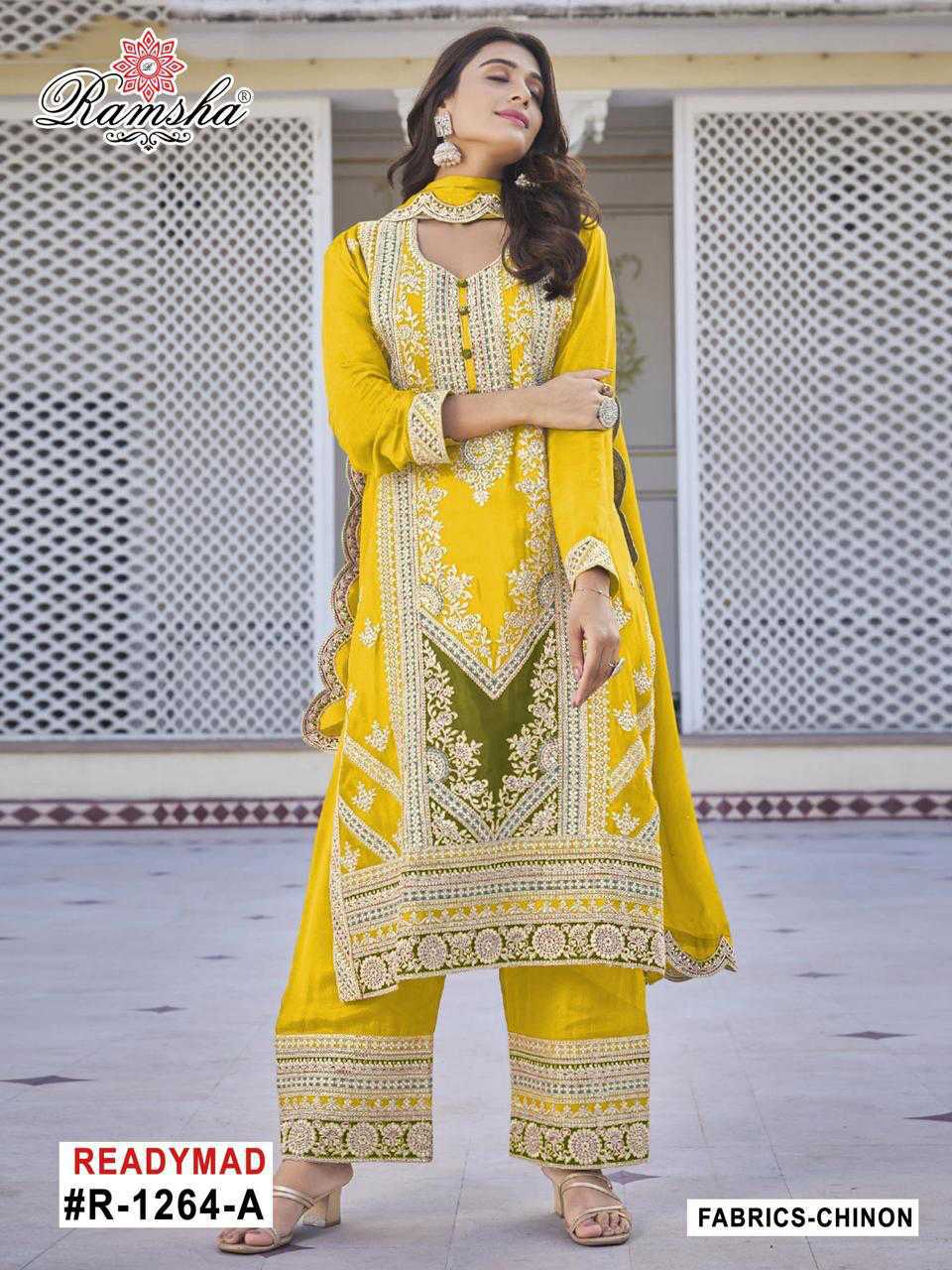 Ramsha R 1264 NX A-D Chinon Readymade Salwar Suit Catalog 4 Pcs (3) Ramsha R 1264 NX A-D Chinon Readymade Salwar Suit Catalog 4 Pcs - Image 4