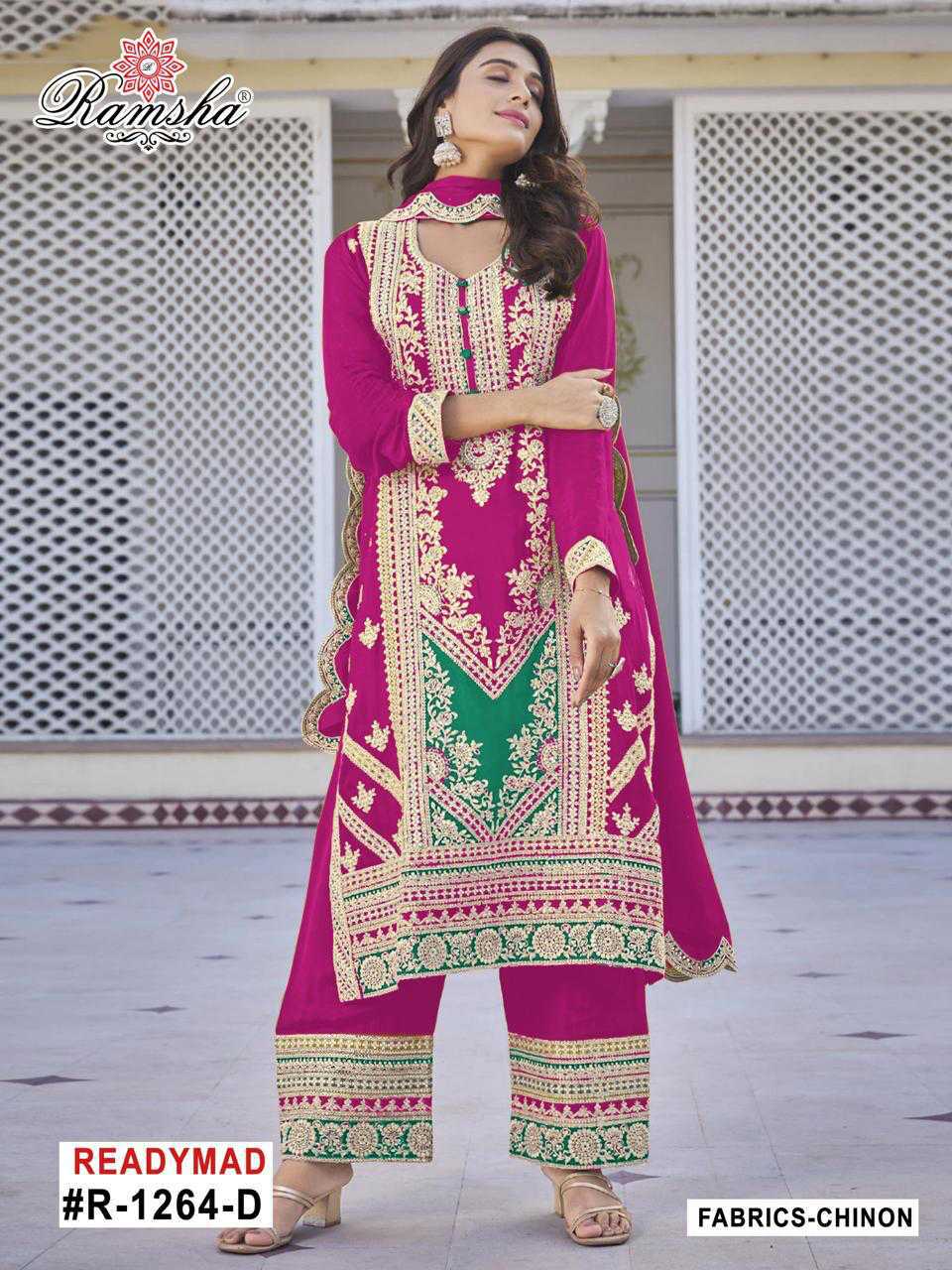 Ramsha R 1264 NX A-D Chinon Readymade Salwar Suit Catalog 4 Pcs (4) Ramsha R 1264 NX A-D Chinon Readymade Salwar Suit Catalog 4 Pcs - Image 5