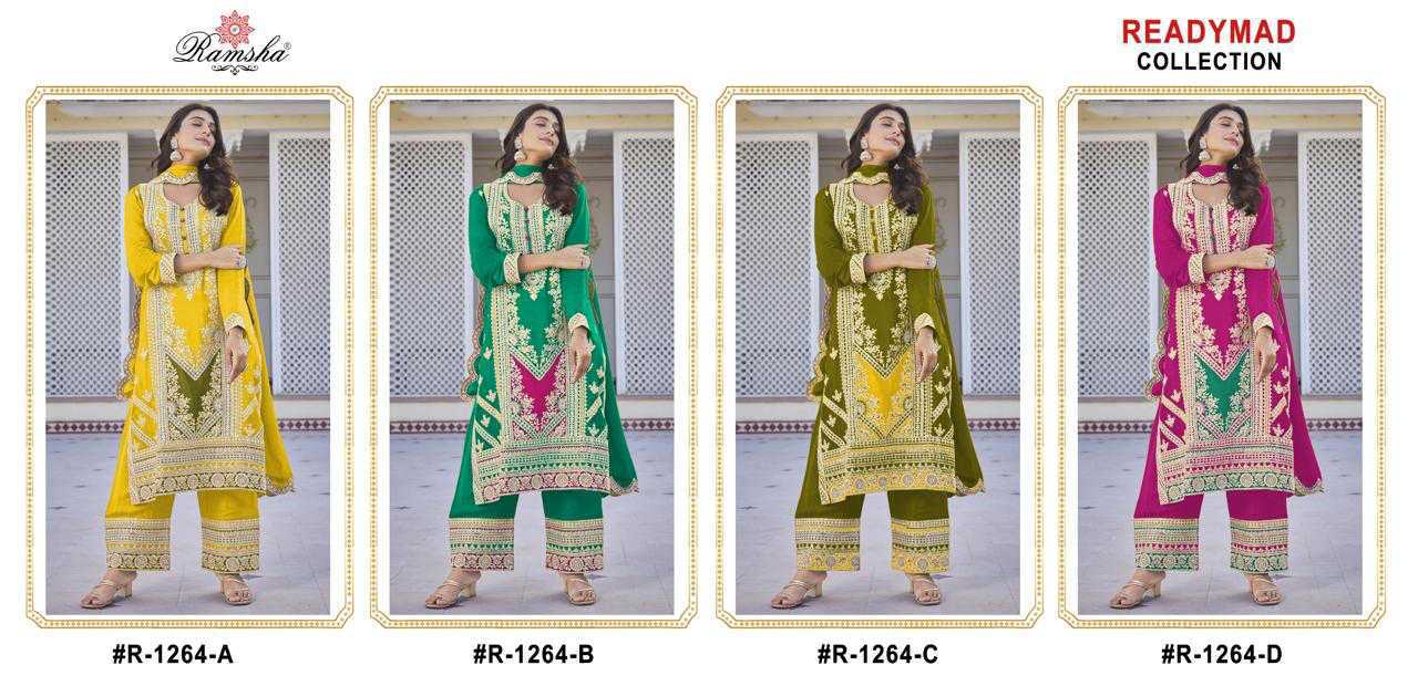 Ramsha R 1264 NX A-D Chinon Readymade Salwar Suit Catalog 4 Pcs (5) Ramsha R 1264 NX A-D Chinon Readymade Salwar Suit Catalog 4 Pcs - Image 6