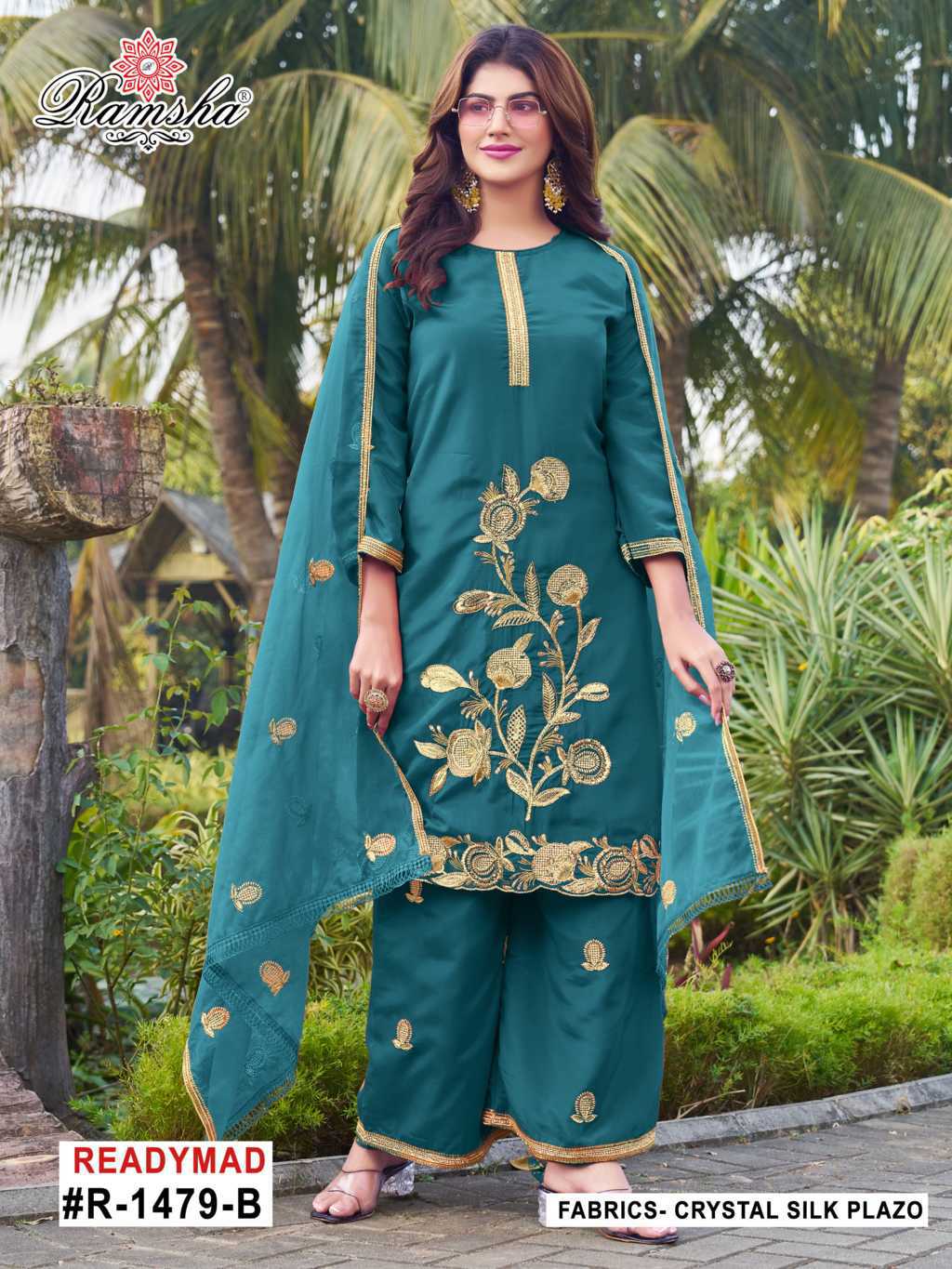 Ramsha R 1479 NX Silk Readymade Salwar Suit Catalog 4 Pcs (1) Ramsha R 1479 NX Silk Readymade Salwar Suit Catalog 4 Pcs - Image 2