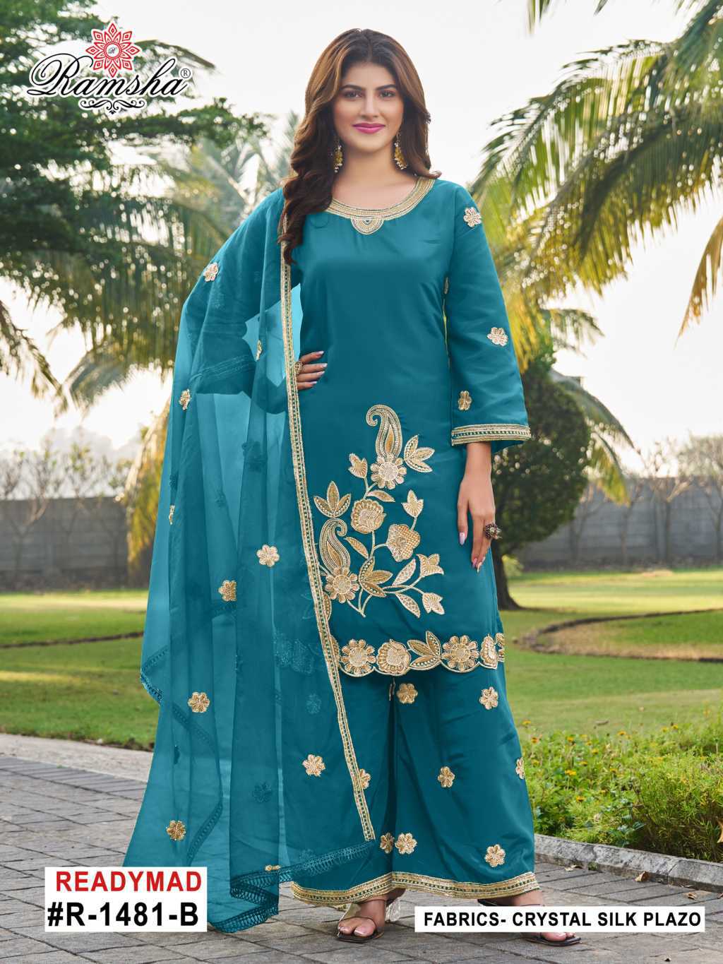 Ramsha R 1481 NX Silk Readymade Salwar Suit Catalog 4 Pcs (4) Ramsha R 1481 NX Silk Readymade Salwar Suit Catalog 4 Pcs - Image 5