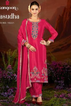 Rangoon Vasudha by Kessi Chinon Readymade Salwar Suit Catalog 4 Pcs
