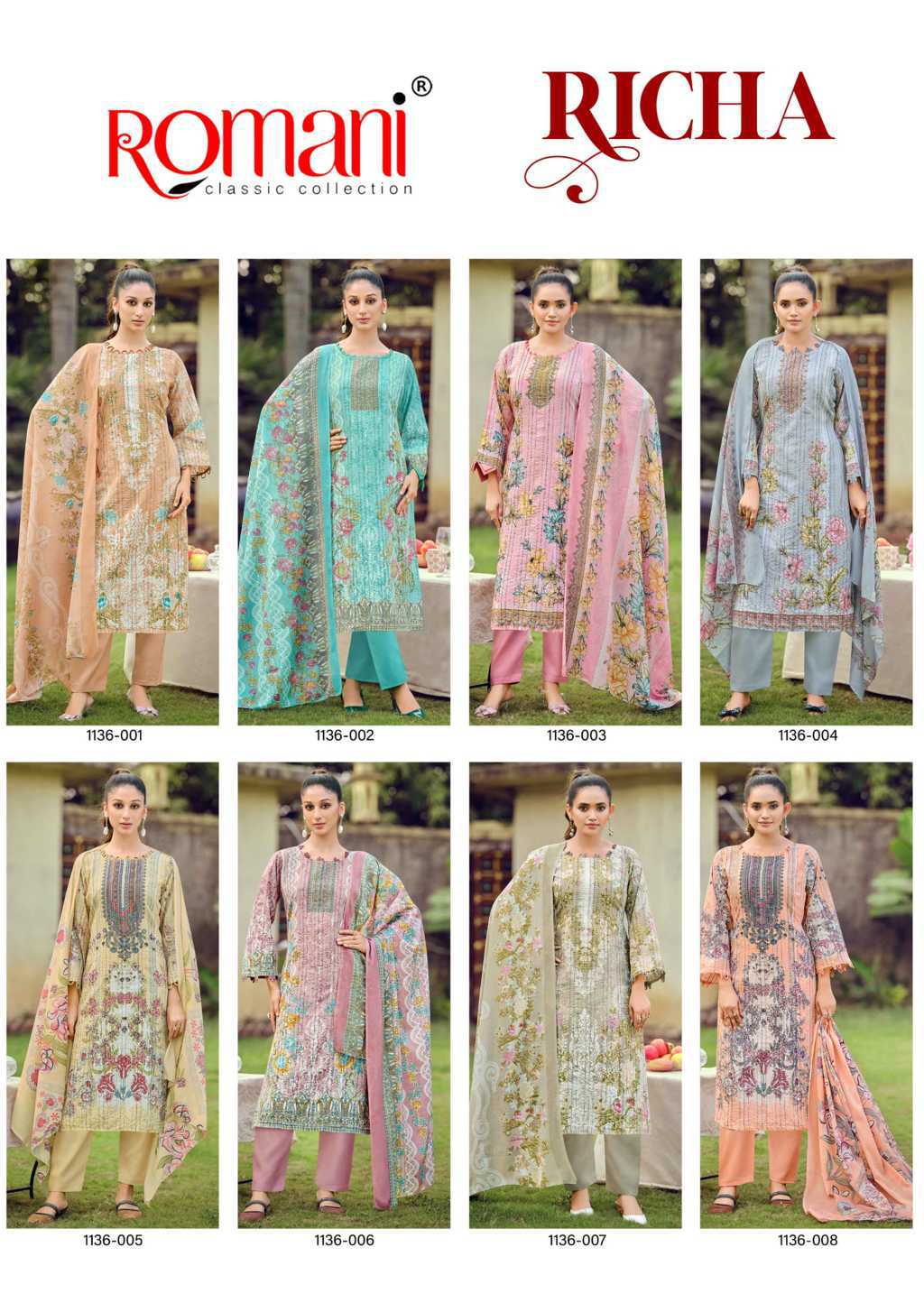 Romani Richa Cotton Salwar Suit Catalog 8 Pcs (12) Romani Richa Cotton Salwar Suit Catalog 8 Pcs - Image 13