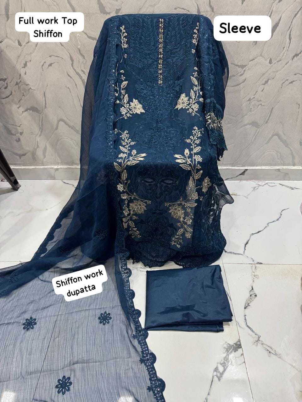 Shree Fabs Chiffons SF 5534 New Color Chiffon Salwar Suit Catalog 4 Pcs (8) Shree Fabs Chiffons SF 5534 New Color Chiffon Salwar Suit Catalog 4 Pcs - Image 9