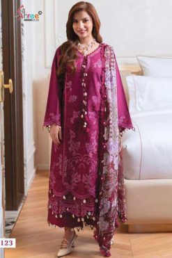 Shree Fabs Ombre Starlet Lawn Collection Vol 26 Chiffon Cotton Salwar Suit Catalog 6 Pcs