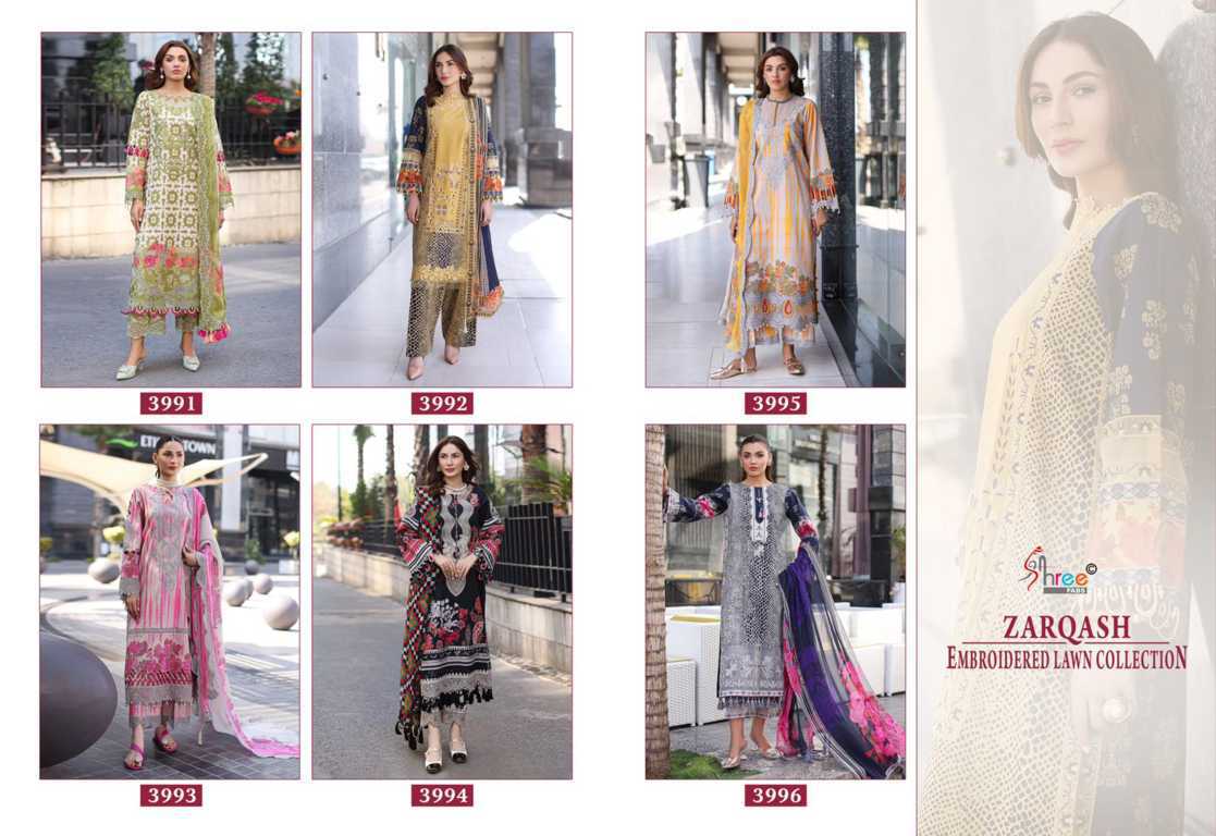 Shree Fabs Zarqash Embroidered Lawn Collection Chiffon Cotton Salwar Suit Catalog 6 Pcs (14) Shree Fabs Zarqash Embroidered Lawn Collection Chiffon Cotton Salwar Suit Catalog 6 Pcs - Image 15